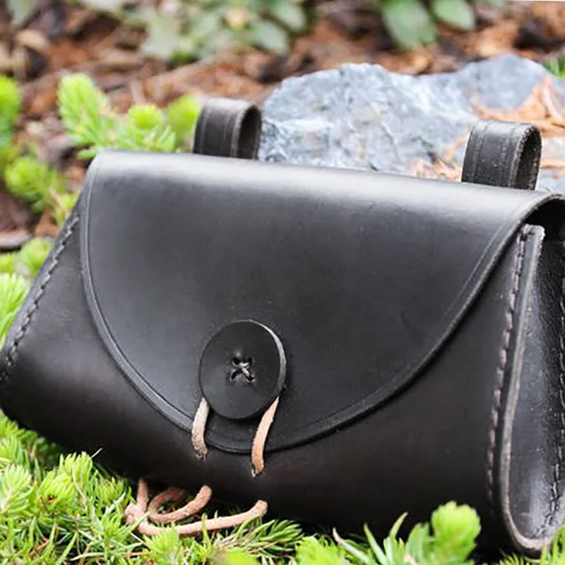 Medieval Belt Pouch Bag Viking Leather Wallet Men Women Knight Pirate Costume Steampunk Antique Gear Cosplay Accessory For Adult