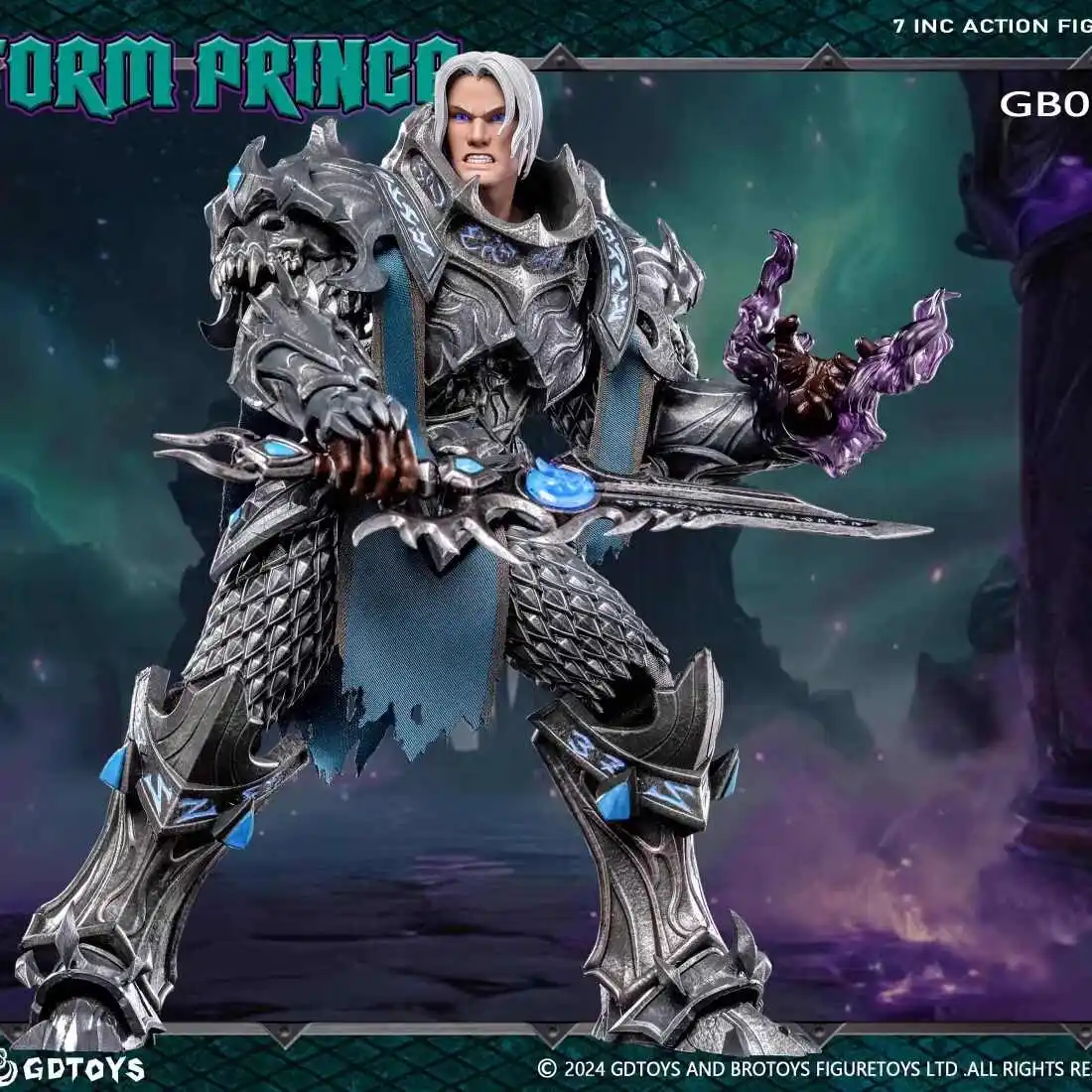 

Gdtoys X Brotoys Anduin Wrynn Модель игрушки Gb002 Oark Storm Prince Фигурка 7-дюймовая Коллекционная фигурка World Of Warcraft Lich King