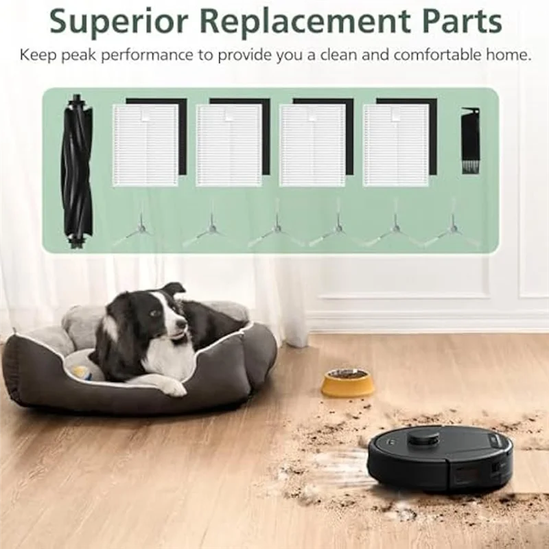 

-A90P Replacement Parts Kit For Eufy L50/ L50 SES/ L60/ L60 SES Robot Vacuum Replacement Parts
