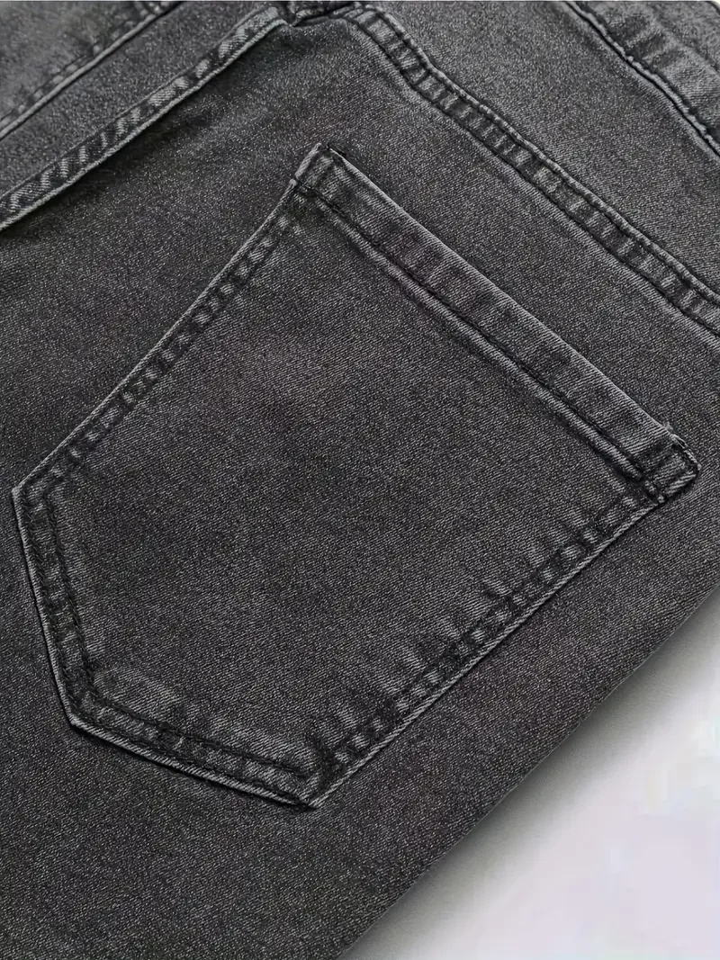 2025 New Style Streetwear Straight-Leg Jeans for Men, Fashionable Straight-Leg Loose-Fit Denim Pants