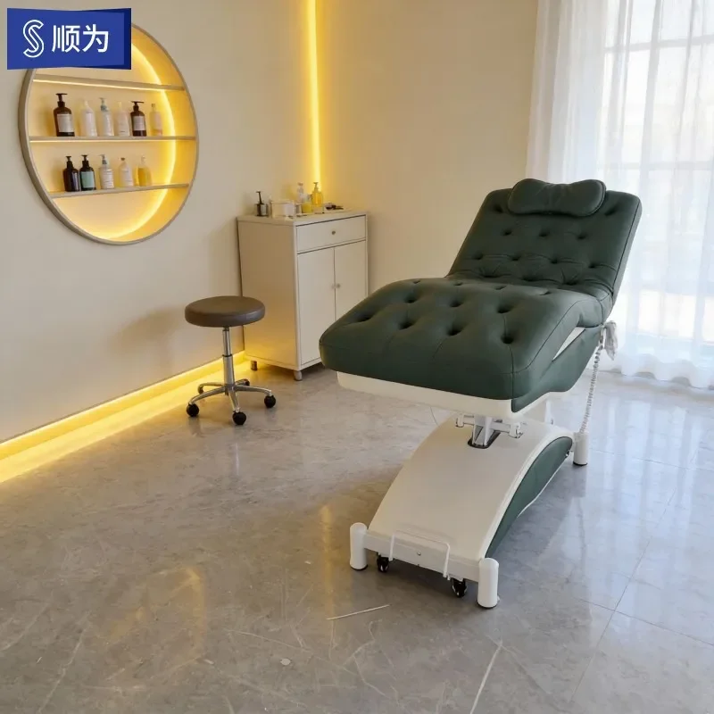 Electric Beauty Bed Multi Functional Massage Table with 3 Motors for Lash Extension Facial Treatment Spa Therapy Adjustable