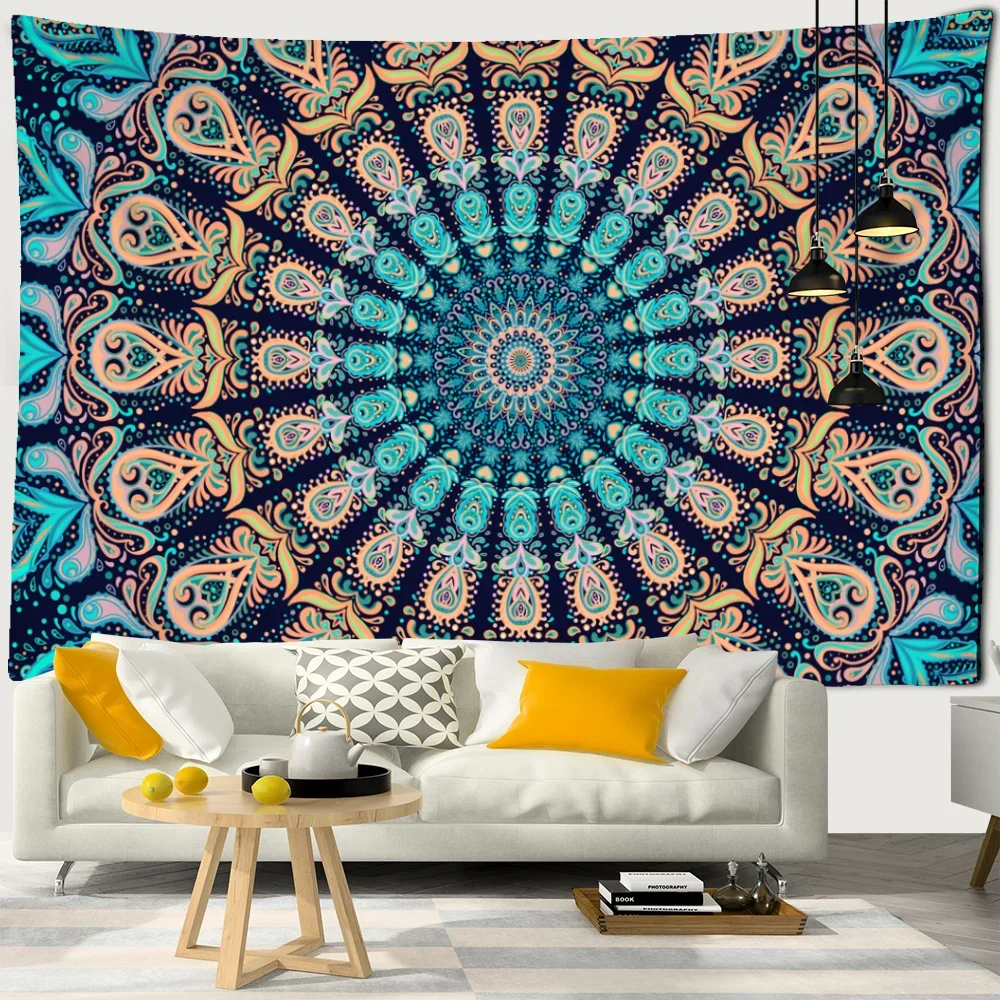 

Mandala Tapestry Wall Hanging Boho Decor Wall Cloth Tapestries Psychedelic Hippie Night Moon Tapestry Mandala Wall Carpet