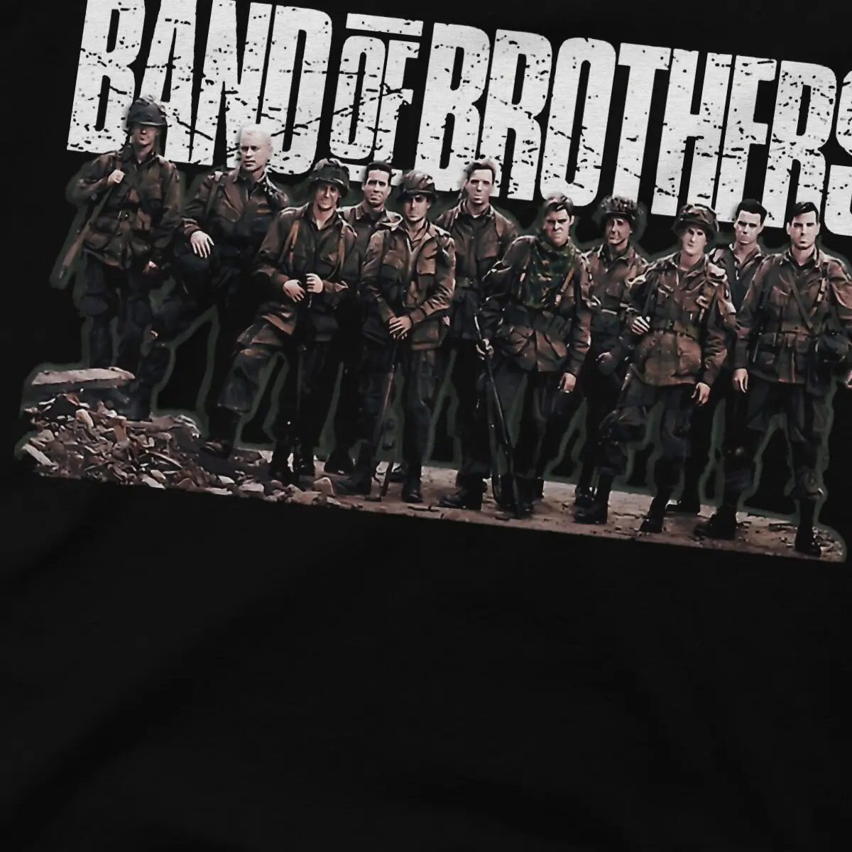 All Member T-Shirt for Men B-Band Of Brother TV Novelty Cotton Tees Round Neck Short Sleeve T Shirts Gift Idea Clothing