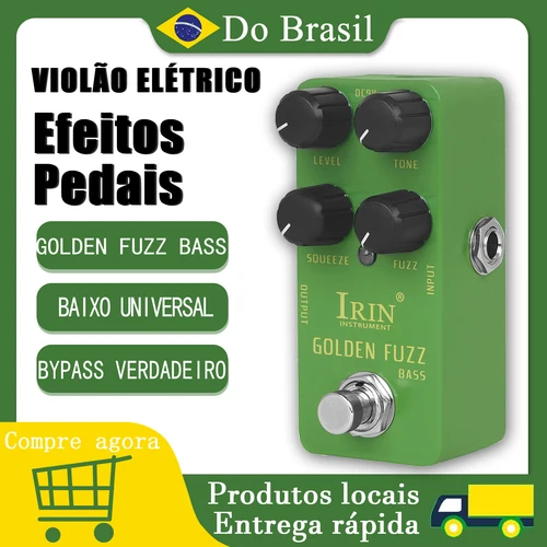 Imagen 1 del producto IRIN RS-20 Pedal de efecto de Guitarra eléctrica de bajo Golden Fuzz efectos de tono de Fuzz de bajo clásico pedales True Bypass accesorios de Guitarra
