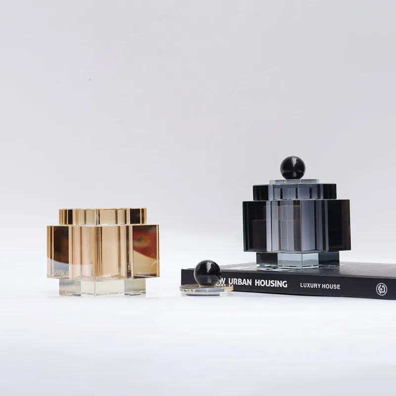 Crystal decorative jar, spar diffuser, aromatherapy bottle, storage jar, model house, home decoration ornament