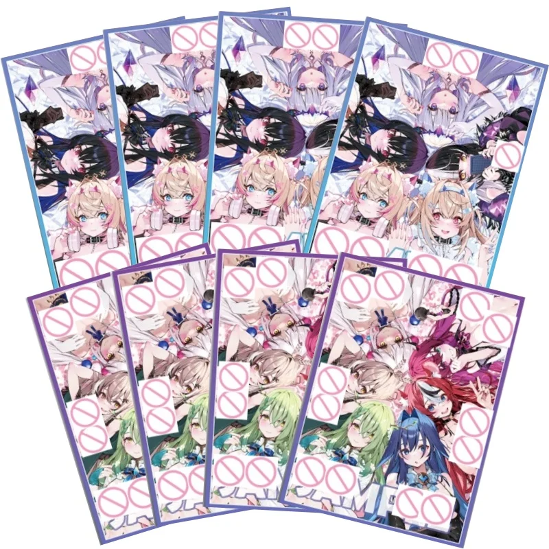 60pcs/set Hololive Series Virtual Idol Swimsuit Hakos Baelz Laser Flash Card Cover 67x92mm Game Collection Card Protective Cover