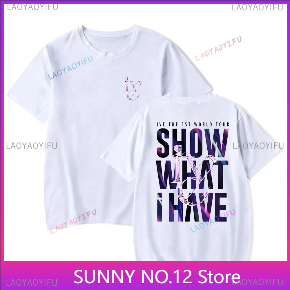 IVE World Tour T-shirts Famous Show What I Have Merch KPOP Unisex Top Fashion Funny Casual Popular Customize Short Sleeve Women