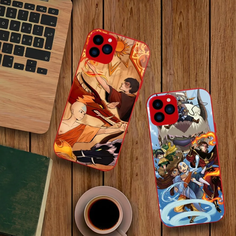 Cartoon Avatar The Last Airbender Phone Case For iphone Tempered Glass 14 13 12 11 Pro Mini XS MAX Plus X XR Cover