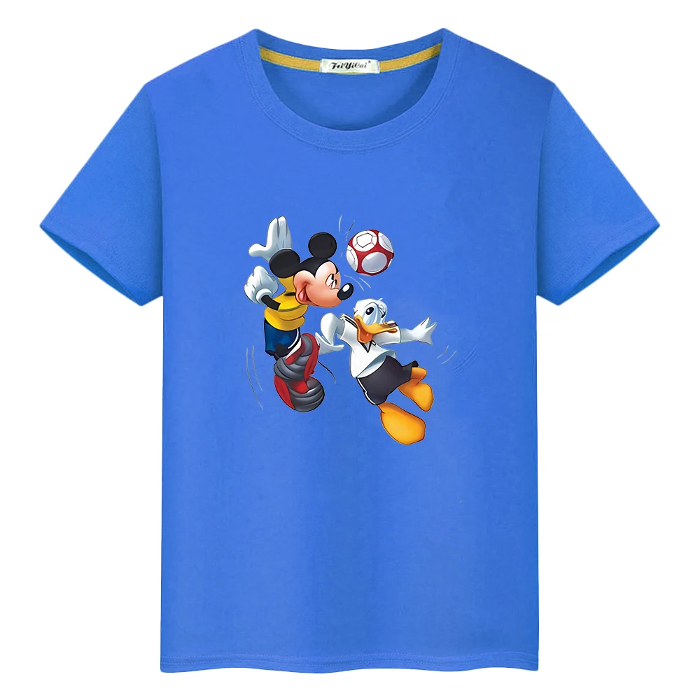 

Halloween Mickey Mouse 100%Cotton Print t shirt for kids boy10years Disney anime Tops Kawaii Short pride tshirt y2k girl clothes