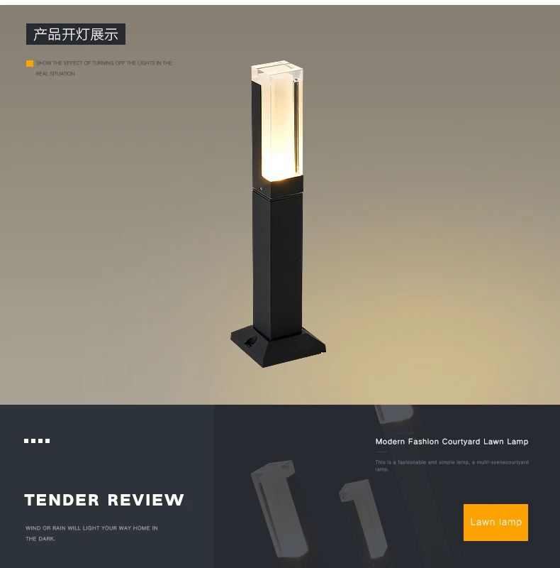 Lawn Lamp Outdoor Waterproof Park Garden Fixtuers Greening