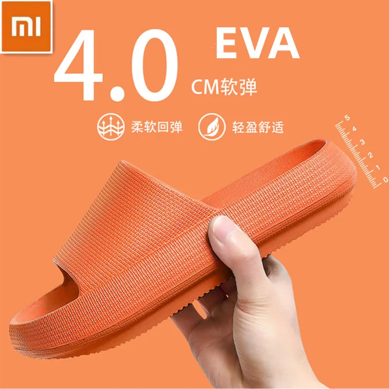 Xiaomi Thick Platform Bathroom Cloud Slippers Non-slip Flip Flops Woman Sandals Women Fashion Soft Sole EVA Indoor Slides