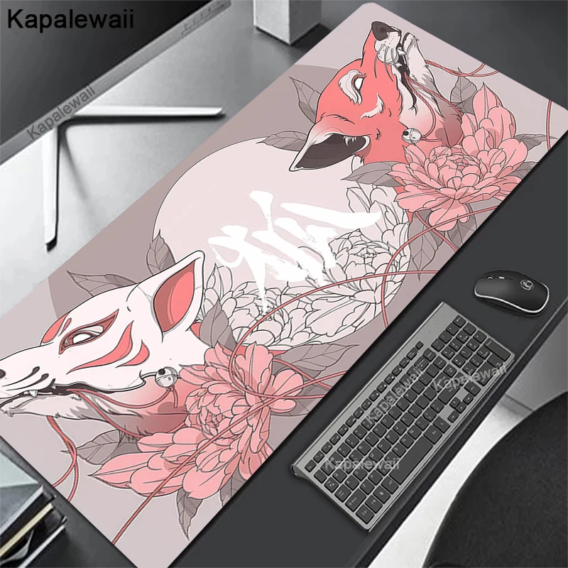 Vos Roze Muismat Xxl Muismatten Muis Gamer Gaming Muismatten 80X30Cm Grote Computer Toetsenbord Muis Mat Kawaii Bureaumatten Diy