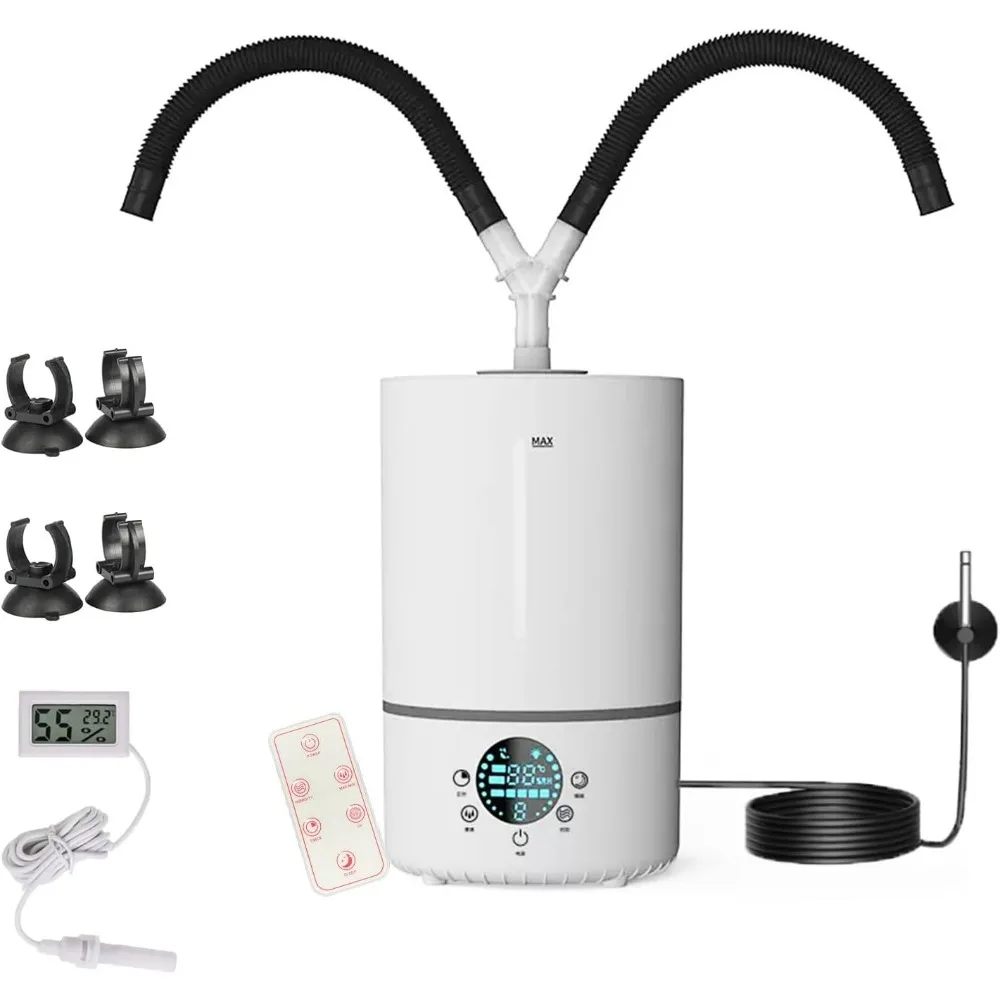 para plantas, nebulizador de répteis, 4L, modo tanque duplo e sondas duplas com configuração de umidade constante, tempo de execução de 35H, controle remoto, para Repti