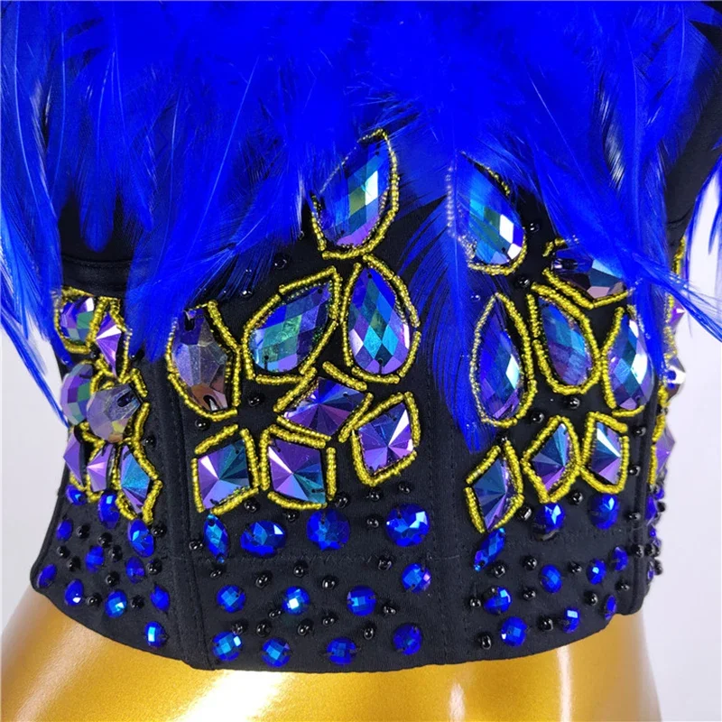 Europe And The United States Wind Bustier Blouse Female Deep V Backless One-Shoulder Halter Pearl Tassel Slim Undershirt