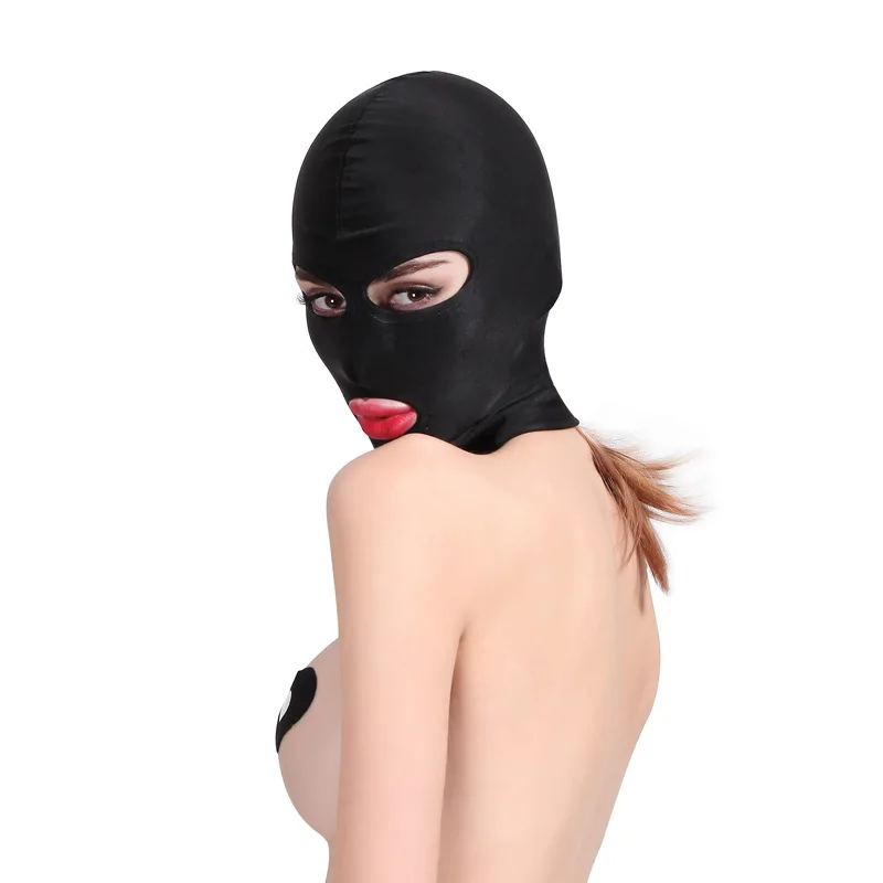 Elasticity Balaclava Cap Unisex Full Face Standard Seamless Fetish Hoods for Cosplay Party Hat Tactical Face Mask Adult Games