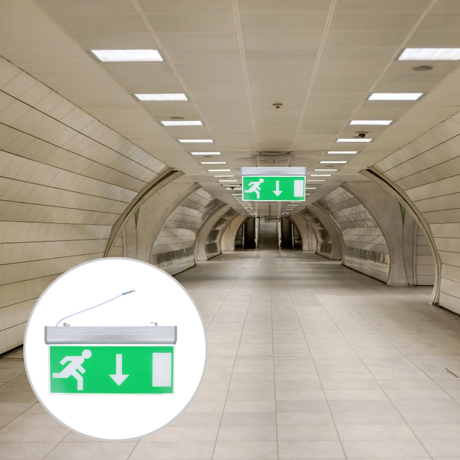 

1Pcs LED Emergency Light Safety Escape Sign Light for Building Corridor Exit Indicator Wall Mounted Compact Design Reliable
