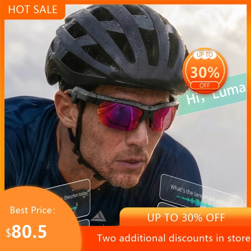 

High-definition AI Smart Glasses With 1300W Pixels For Cycling Outdoor Listening To Music Sports Translation Glasses New 2026