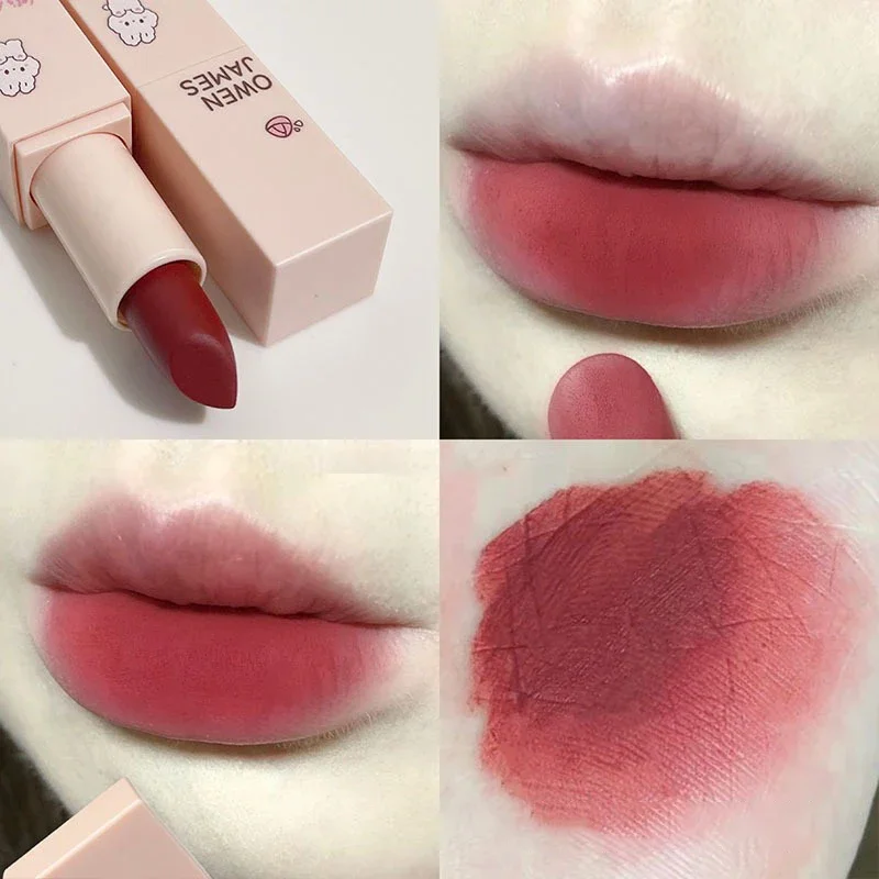 Heallor-Matte Long Lasting Batom Sexy, Bright Red Lip Tint Balm, Veludo Hidratante, Batom Nude, Melhora a Complexion Cos