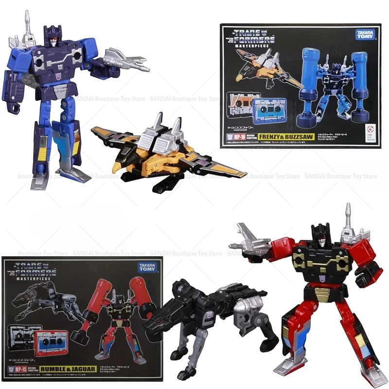 

Takara Tomy Transformed toys Masterpiece MP-15 Rumble Jaguar MP-16 Frenzy Buzzsaw Original Action Figure Model Toy Gift Collect