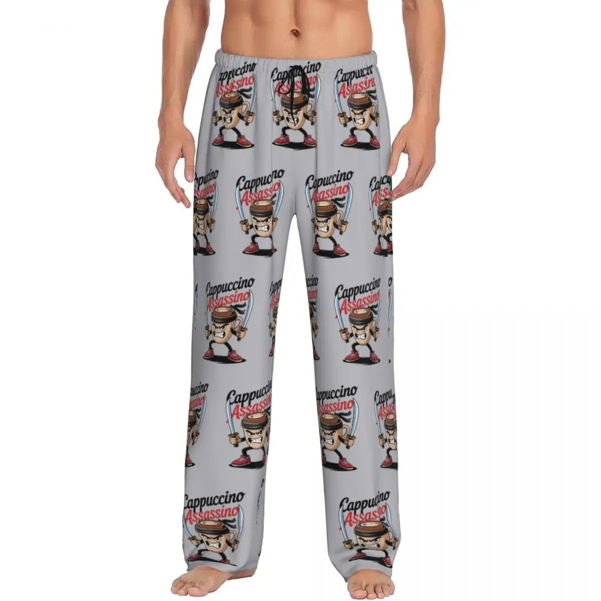 

Custom Men's Italian Brainrot Pajama Pants Printed Animals Cartoon Sleep Sleepwear Bottoms with Pockets