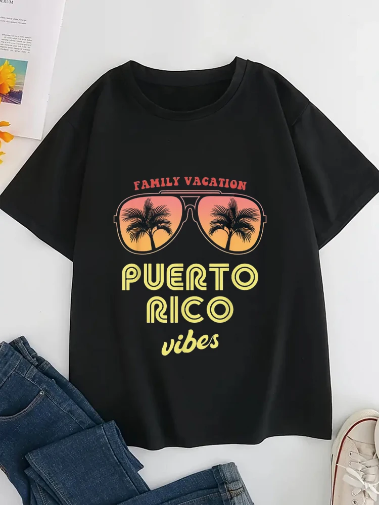 Puerto Rico Summer Vibes Family Vacation T-Shirt Women TShirts Dad Mom T-shirts graphic t shirts graphic tees Tops t shirt women