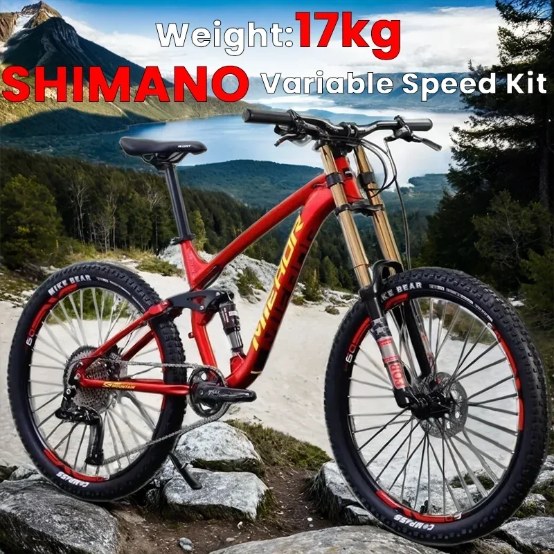 26/27.5Inch Downhill Mountain Bike Double disc brake atm front fork soft tail Off-road Bicycle MTB bike Full suspension damping