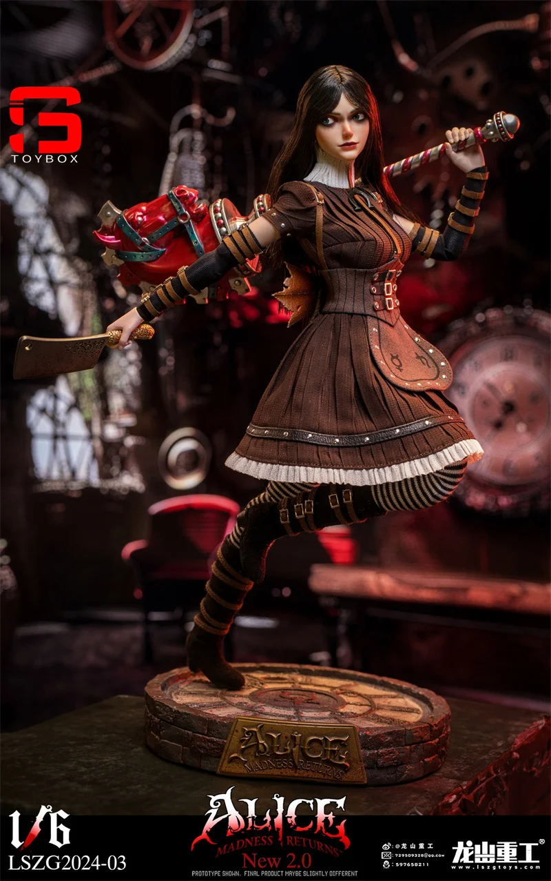 【2024 Q4】 Longshan Heavy Industry LSZG2024-03 1/6 Crazy Alice Figure Model 27cm Female Solider Action Figurine Full Set Toy