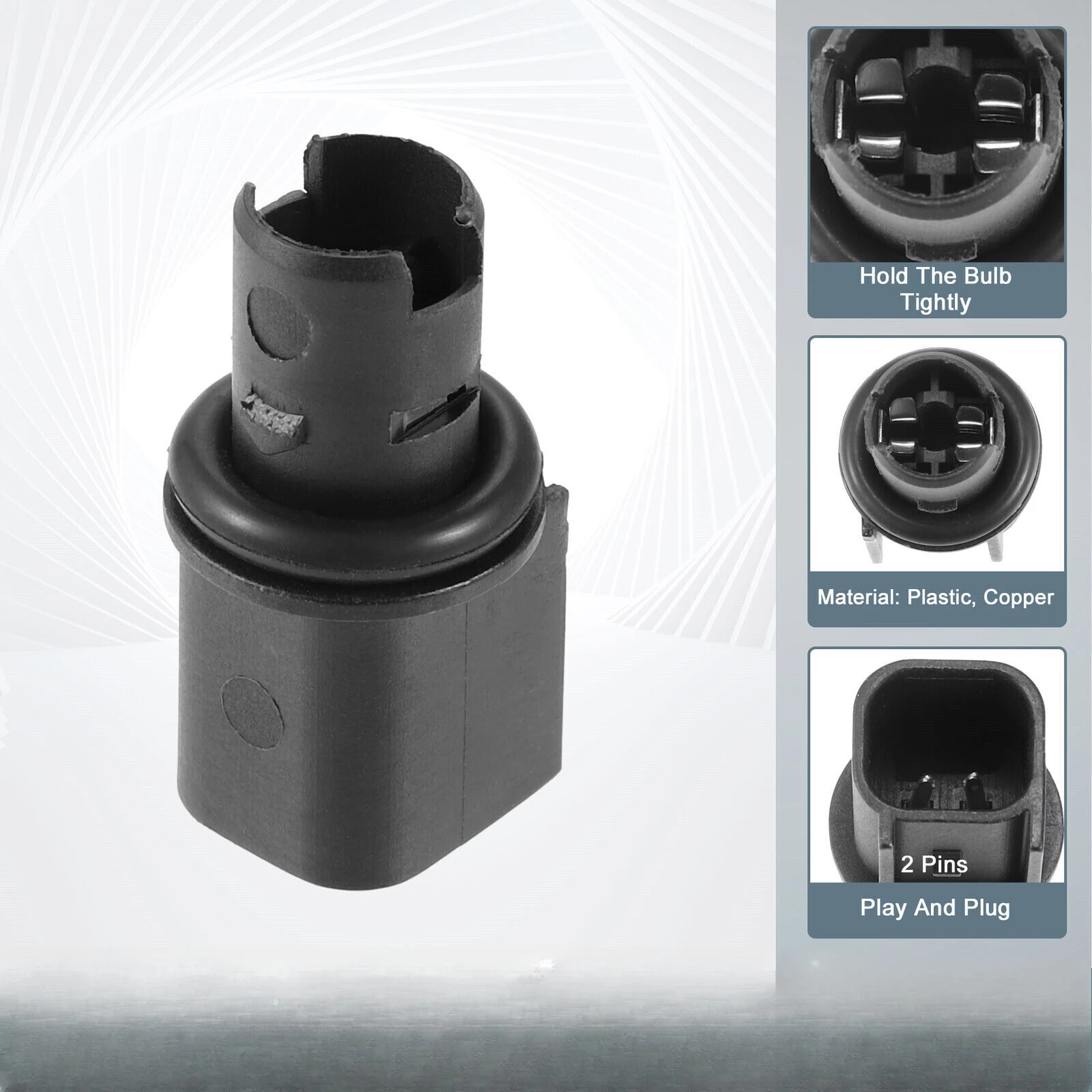 1Pc Car Side Indicator Marker Light Lamp Socket Holder 6R3Z13411BA for Ford Fiesta 2011-2013 Mustang 2005-2021 Ranger 2019-2021