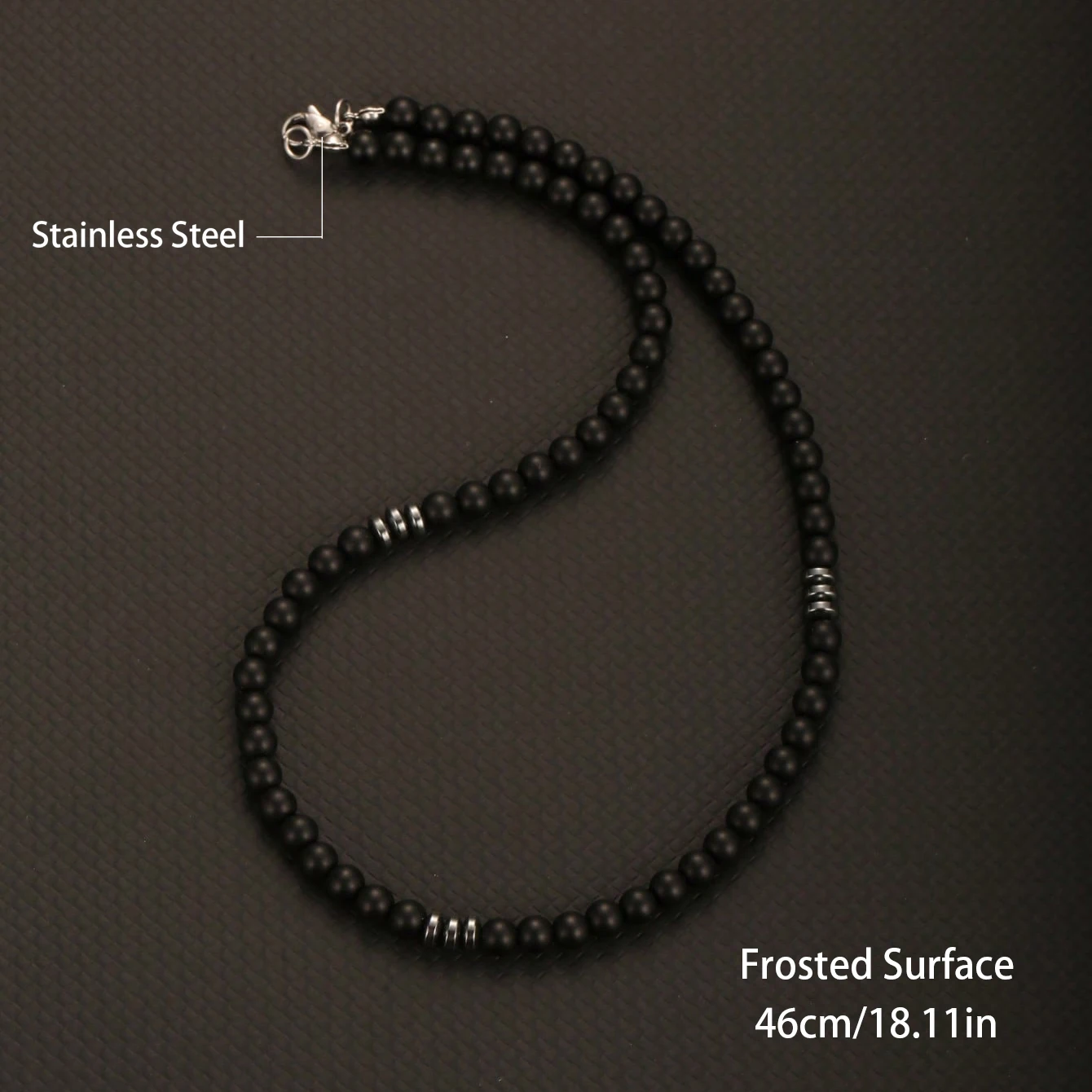 6mm Collar Hombre Natural Lava Stone Man\'s Necklaces Collier Homme Surfer Necklace For Men Male Beaded Necklace Collana Uomo