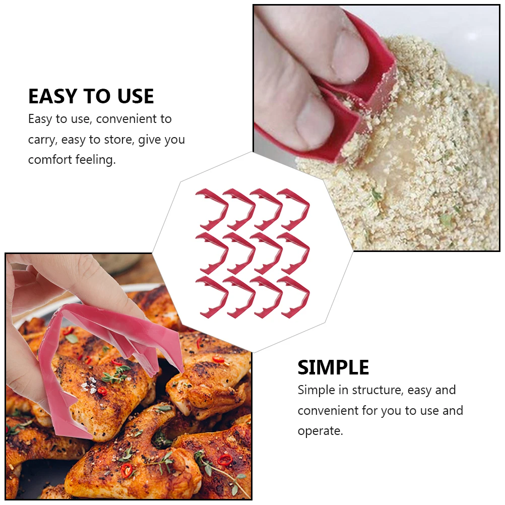 

24Pcs Plastic Food Tongs Finger Clips for Hygienic Eating Perfect for Bbq Feast Afternoon Tea Simple Design Comfortable