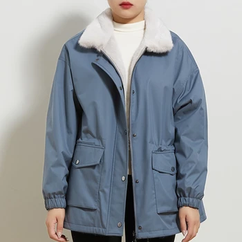 Ganze Nerz Pelzmantel Tragen Nerz Mantel Auf Beiden Seiten Frauen Winter Warm Mit Kapuze Jacke