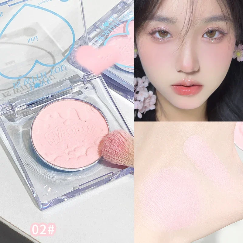 Colorete rosa en polvo Mineral Azul Rojo Rubor baja saturación Natural mate brillo contorno maquillaje coreano paleta de Rubor de leche