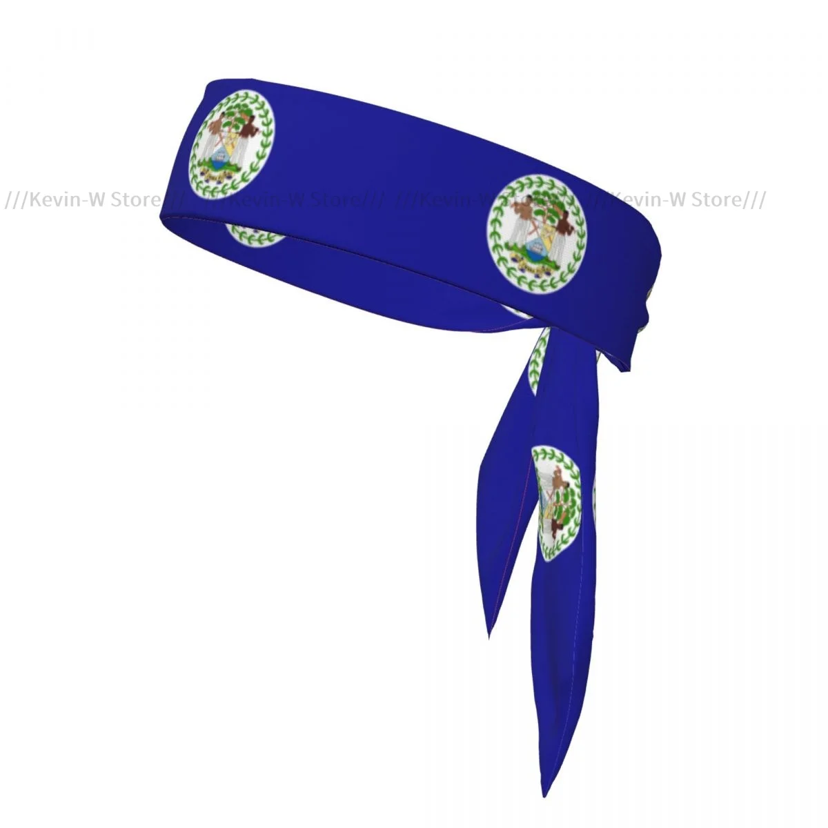 Flag Of Belize Bandanas Hairband Head Tie Sports Headband for Running Tennis Karate Athletics Brief Style