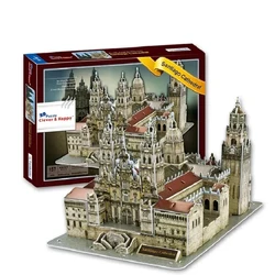 Cathedral Santiago De Compostela Church 3D Paper Puzzle Building Model Toy Spain Famous Architecture Boy Girl Friend Travel Gift