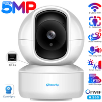5MP Indoor Security Camera Human Detect Auto Tracking Wifi PTZ IP Camera Smart Home Protection 2-way Audio Nanny/Pet/Baby Camera