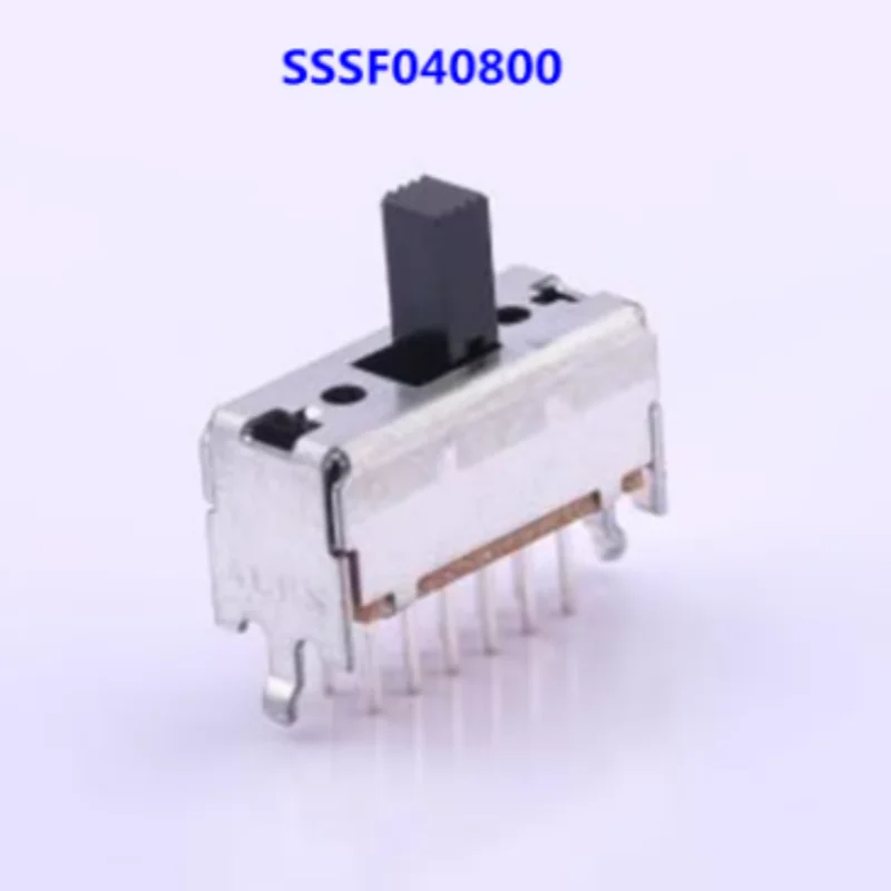 10PCS 100% Original SSSF040800 Slide Switch 4PDT 0.1A 30V DC Through Hole Vertical 2.0mm Travel 8.5mm Height SSSF Series