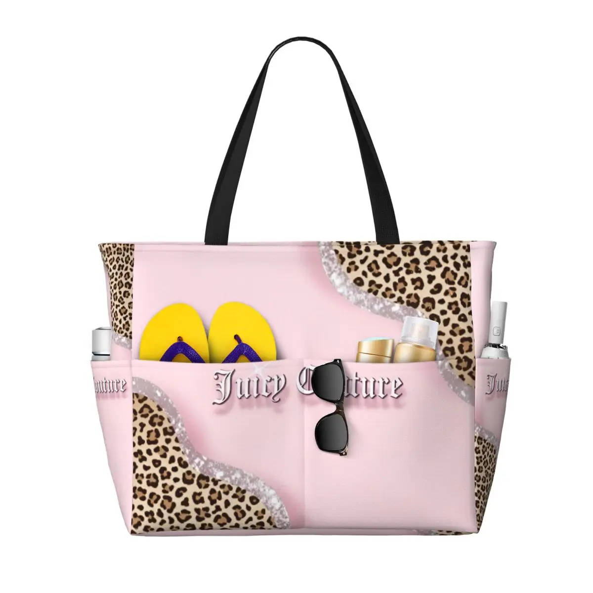 Bolso de playa de verano J-Juicy-C-Couture, bolso de compras de gran capacidad, bolso de mano de moda para viajes