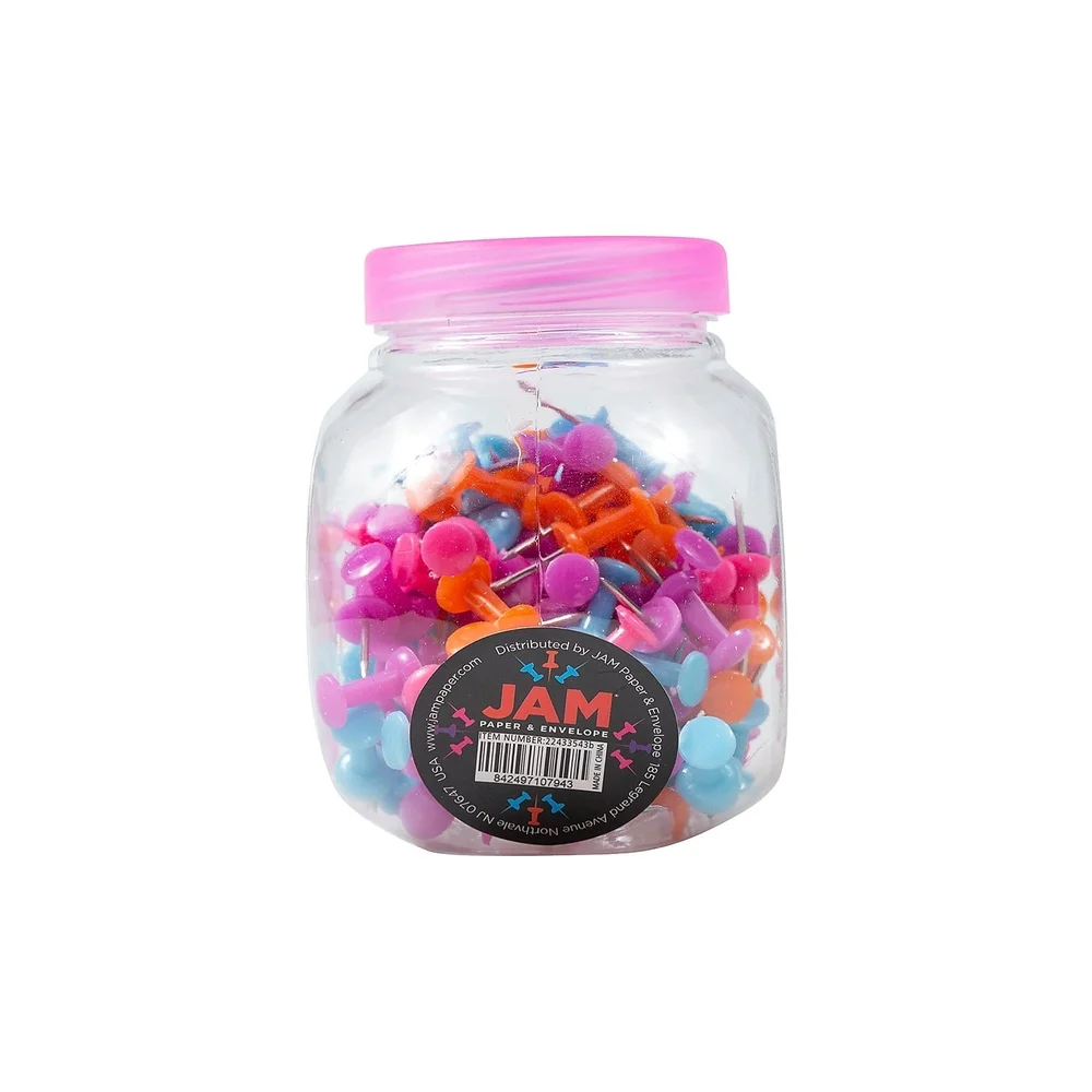 Puntine colorate Barattolo assortito 150 Puntine da disegno in plastica resistente Organizzazione della scheda promemoria per ufficio, casa, aula