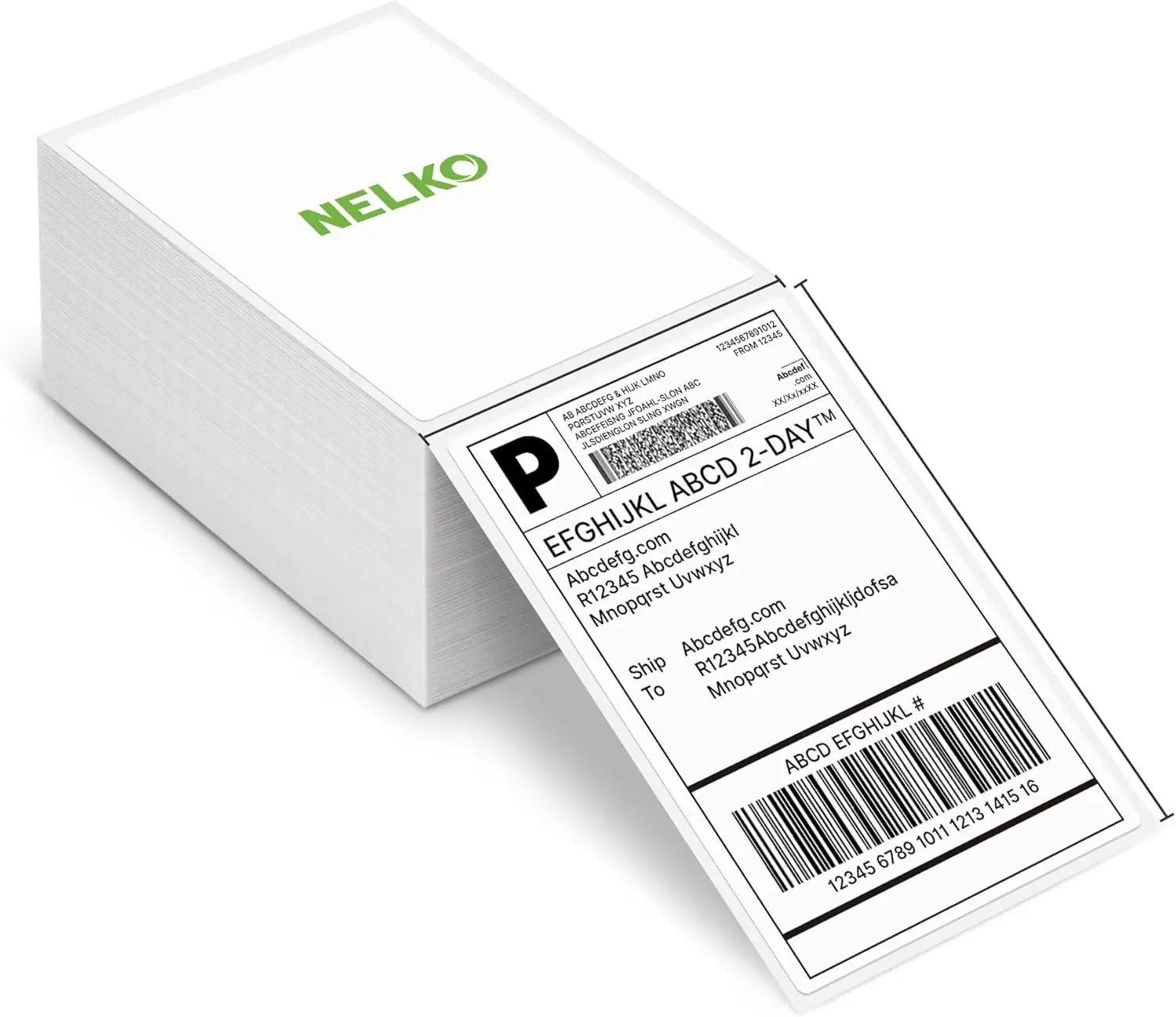 

4x6 Direct Thermal Shipping Labels, 500 per Stack, Perforated & Strong Adhesive for Commercial Use