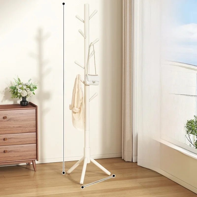 

Напольная вешалка для одежды и головных уборов из натурального дерева, органайзер для хранения вещей в спальне, экономия места, акриловая нескользящая конструкция для футболок