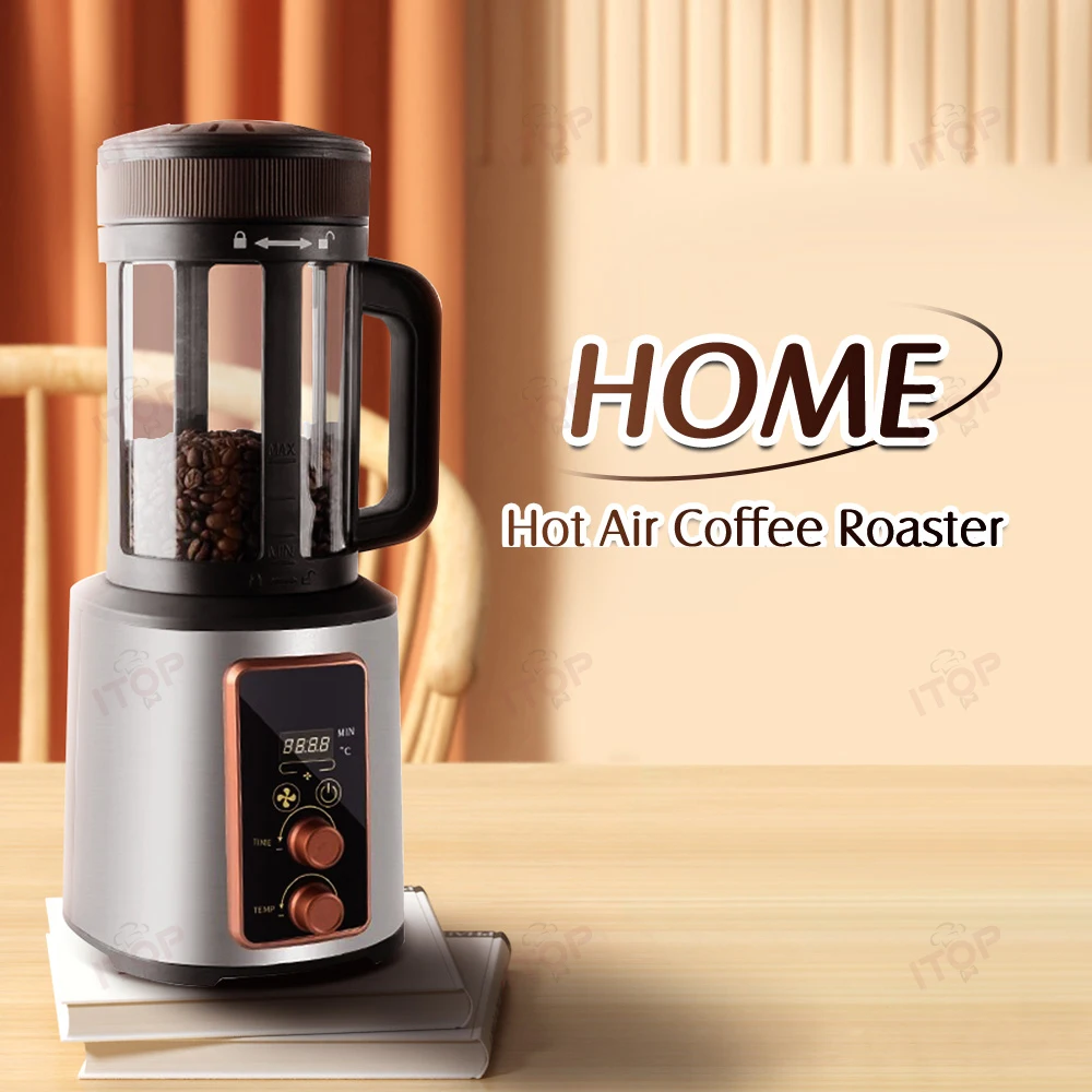 Electric Coffee Roaster Home Use Hot Air 100-300G Coffee Bean Roasting Machine