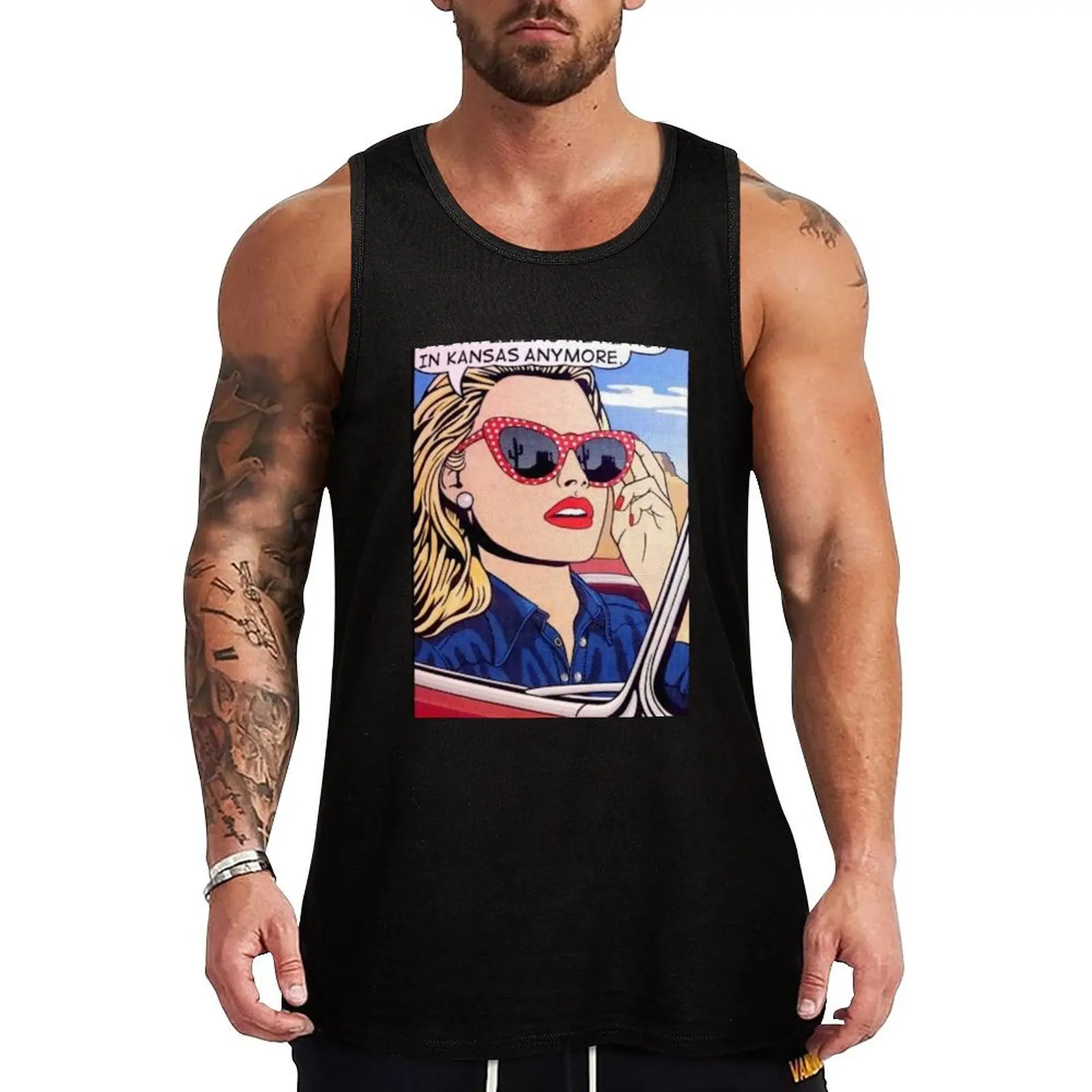 

I have a feeling we are not in Kansas anymore Pop art cute blonde girl Tank Top Man summer clothes men gym