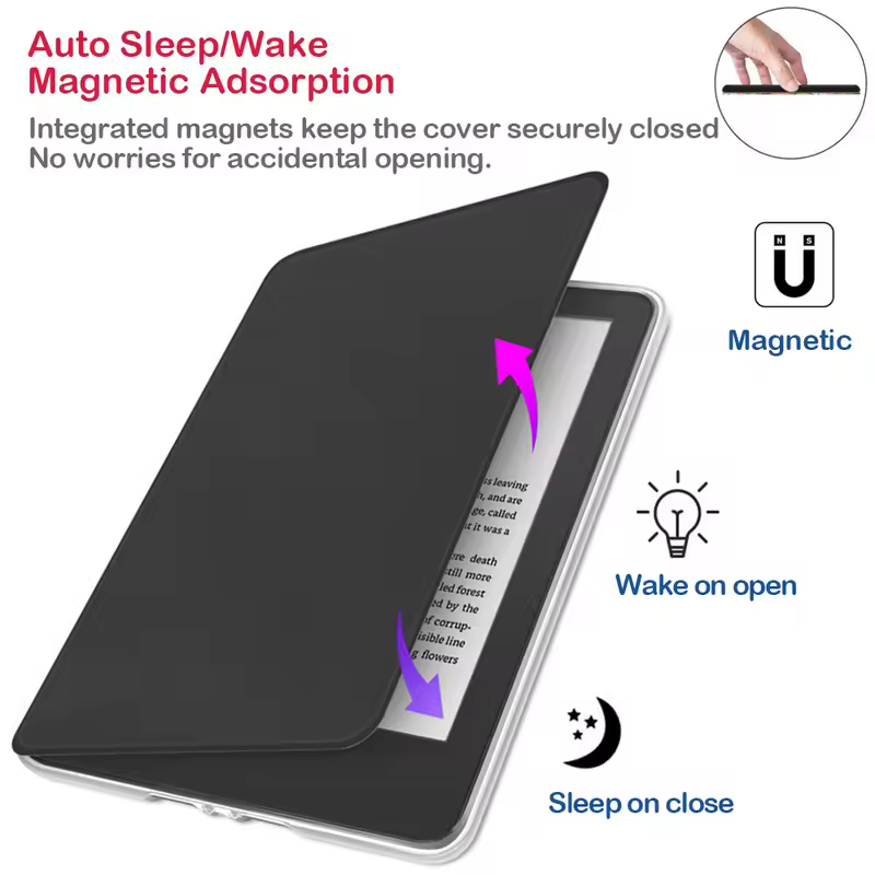 Acrylic Magnetic Bracket Case for Kindle Paperwhite Colorsoft 2024 2022 2021 10th 11th 12th Generation 6 6.8 7 Inch Cover Pouch - Image 5