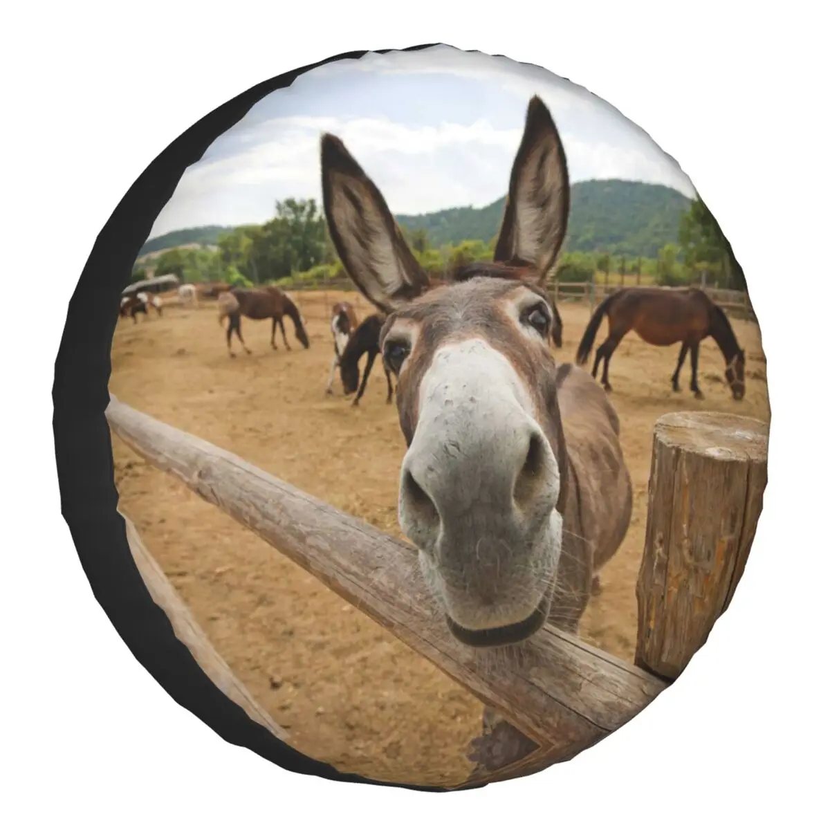 Funny Donkey Spare Wheel Tire Cover for Animal Trailer Vehicle Accessories 14\