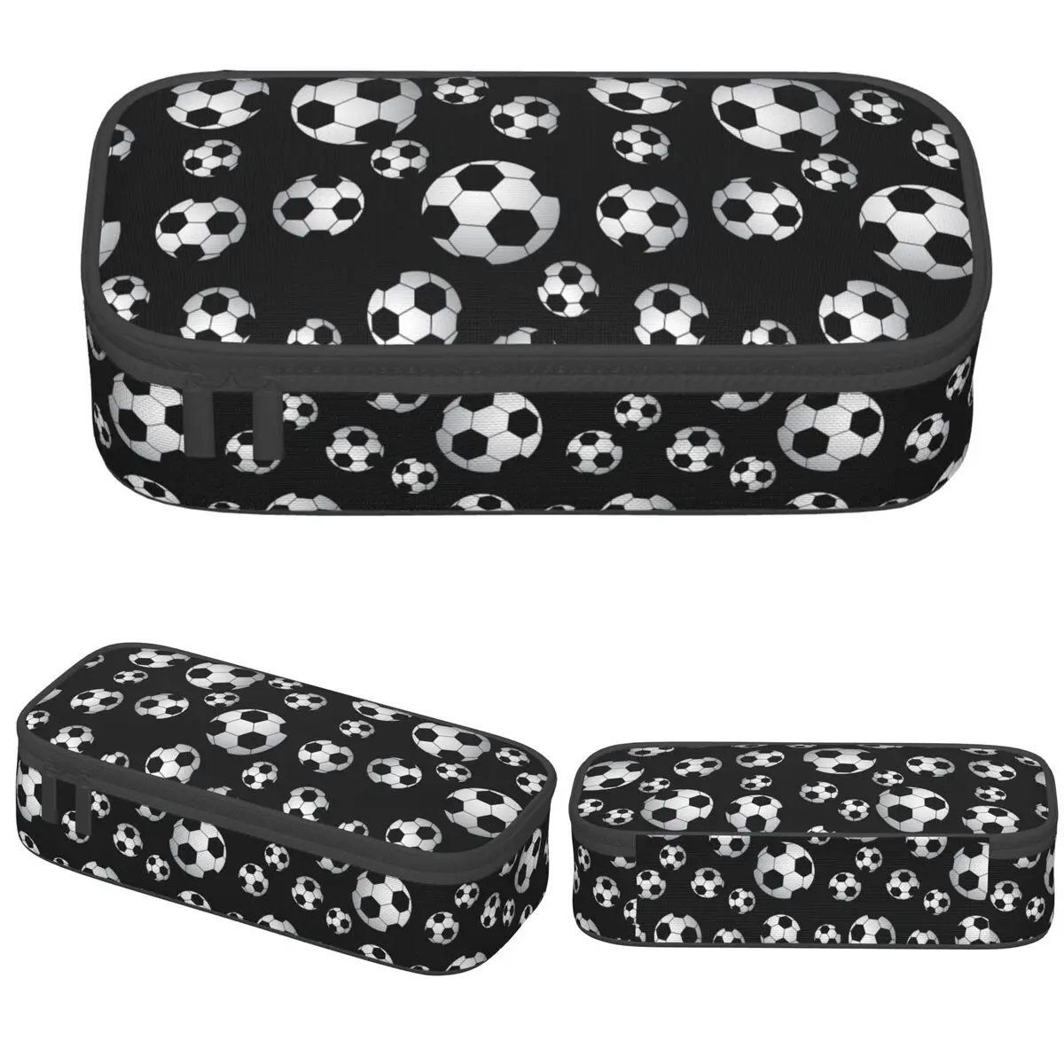 

Soccer Pattern Pencil Cases Football Balls Sports Pencil Pouch Pen Holder for Girls Boys Makeup Bags Students School Stationery