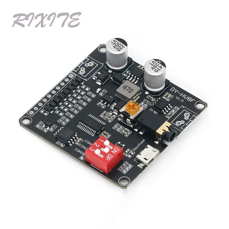 DY-HV8F 12V/24V Trigger Serial Port Control 10W/20W Voice Playback Module With 8MB Flash Storage MP3 Music Player For Arduino