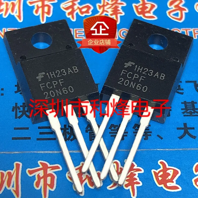 5PCS-10PCS FCPF20N60  TO-220F 600V 20A    On Stock  New And Origjnal