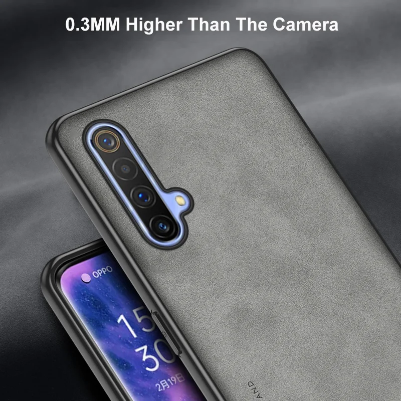 Luxury PU Leather Case For Realme X3 SuperZoom Back Cover Matte Protection Silicone Phone Case For Realme X50 Pro RealmeX3 Coque