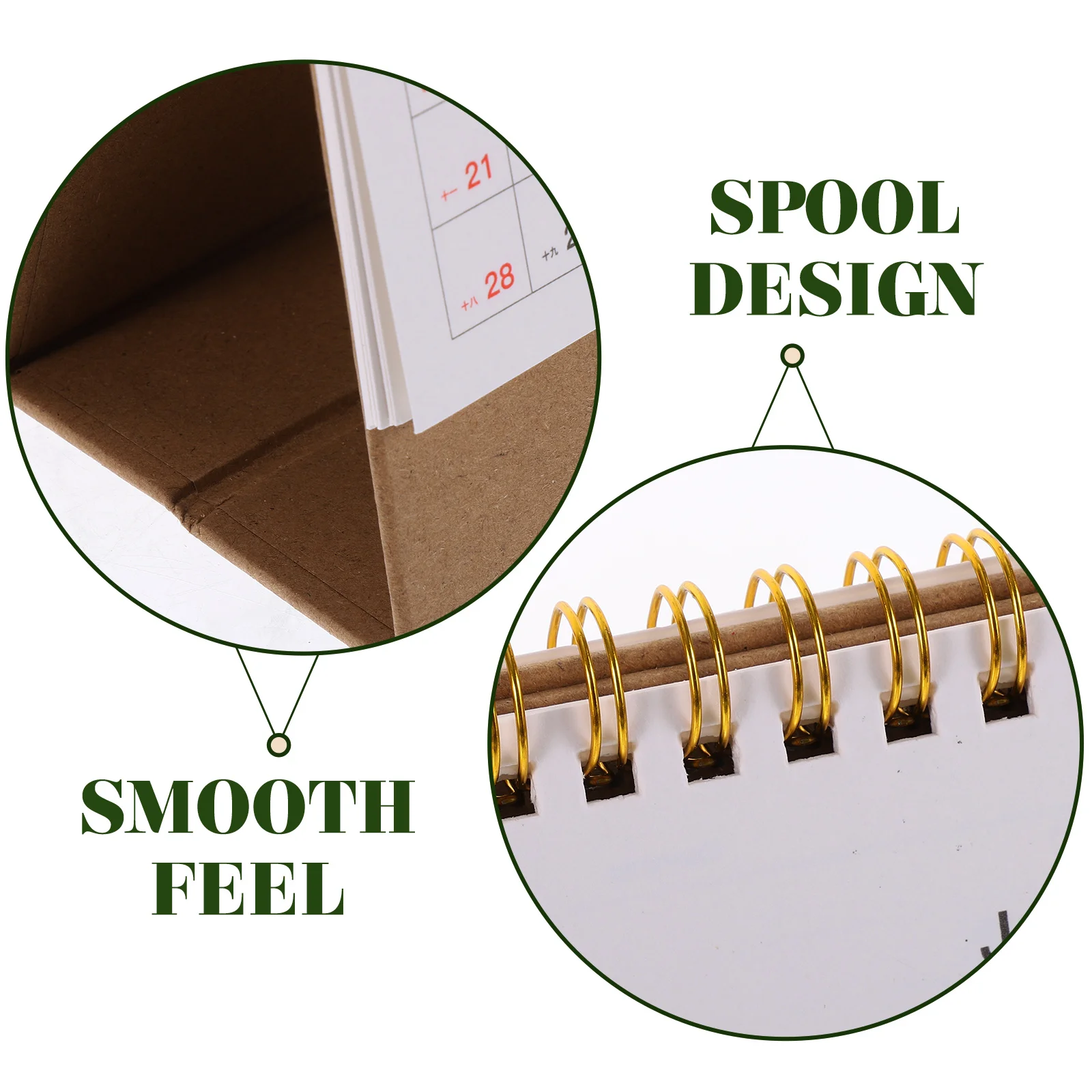 

Desktop Calendar Standing up Daily Storage Office Decor Decoration Simple Date Display Flip