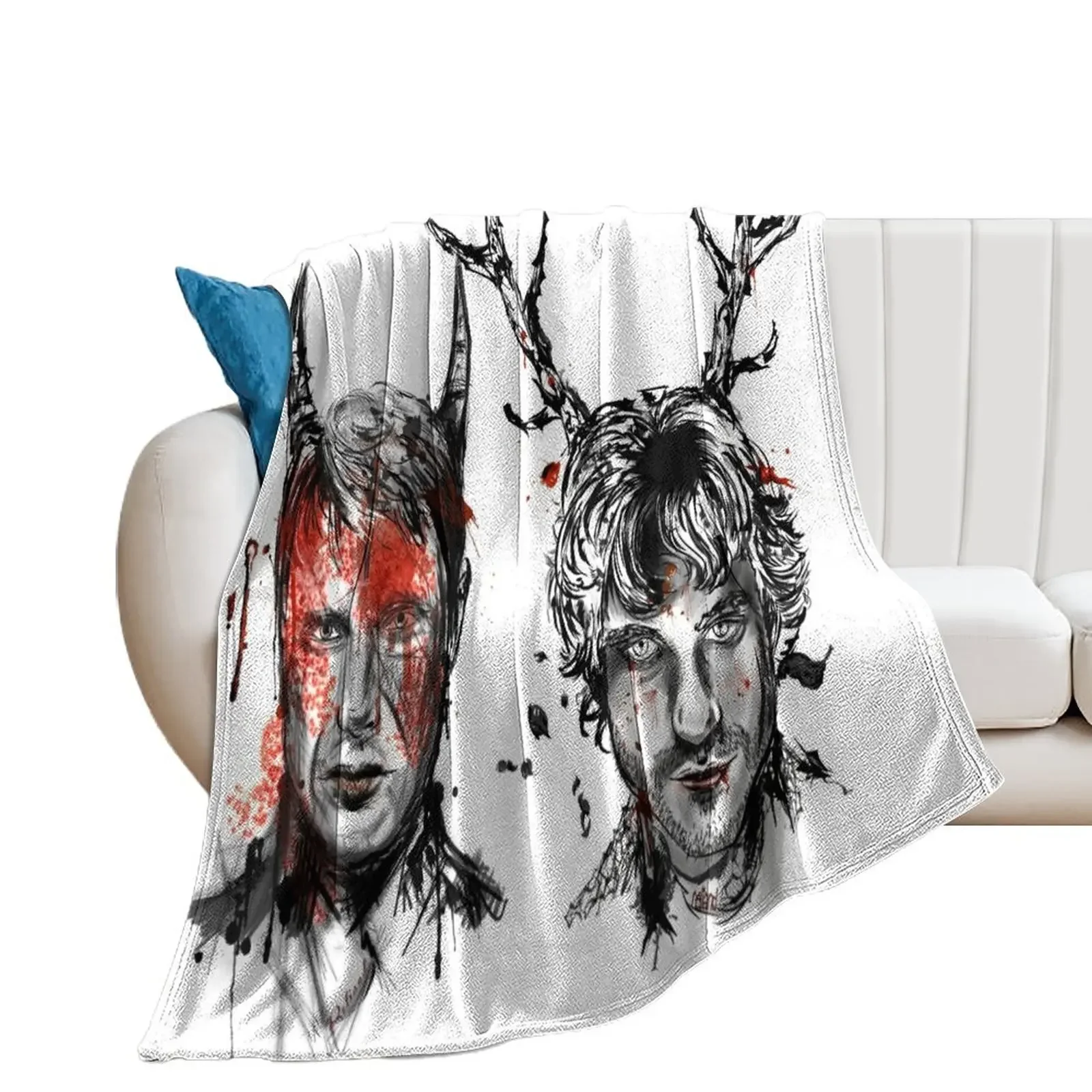 

Will and Hannibal Throw Blanket for sofa Multi-Purpose Single Blankets